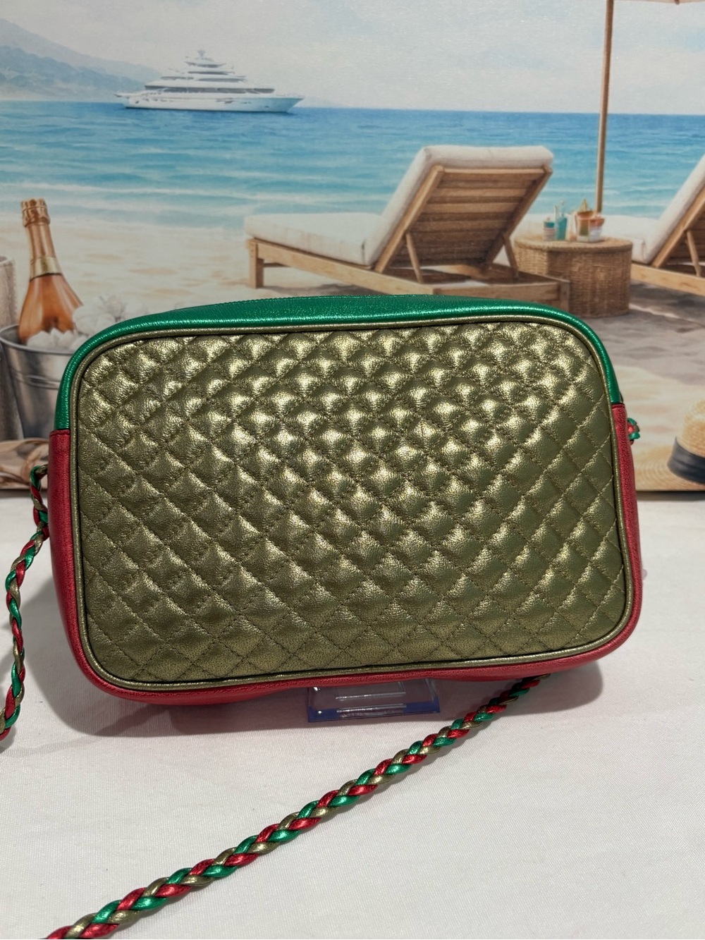 Authentic Gucci Trapuntata Metallic Matelassé Crossbody Bag w/ Certificate - Picture 6 of 16